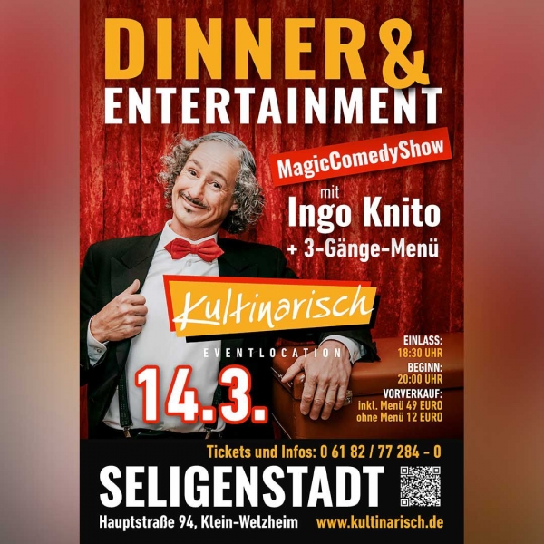 Dinner & Entertainment mit Ingo Knito
