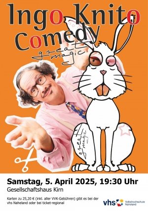 Ingo Knito Comedy Solo-Programm „Komische Wundääär“, 05. April 2025 Gesellschaftshaus Kirn